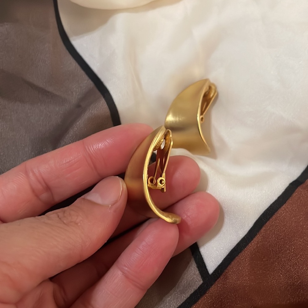 Gold Statement Earrings - Picture 2 of 3